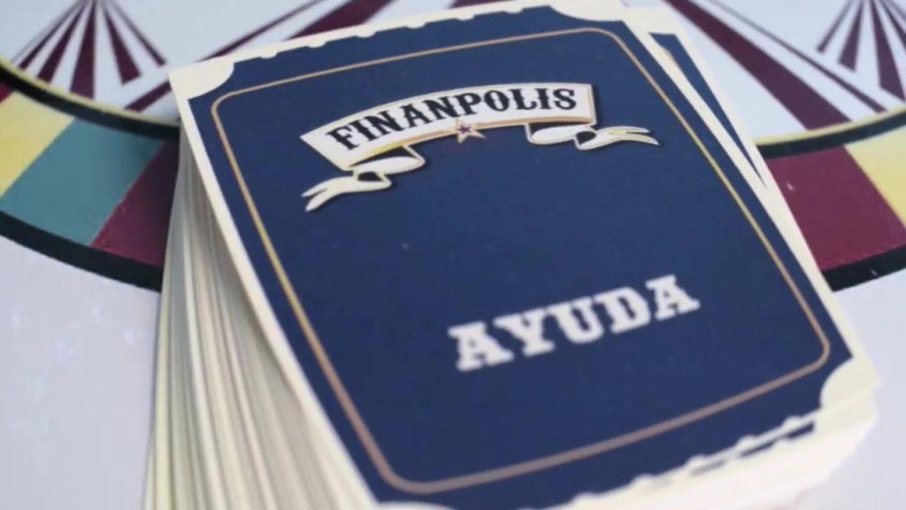 Cartas de juego Finanpolis concepto de aumentar beneficios de la empresa